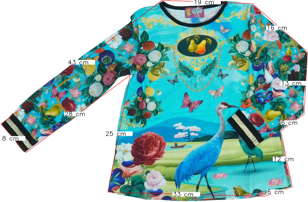 Kék Rosalita Hosszú ujjú felső EU 104 / UK 4 év / US 4T/XS