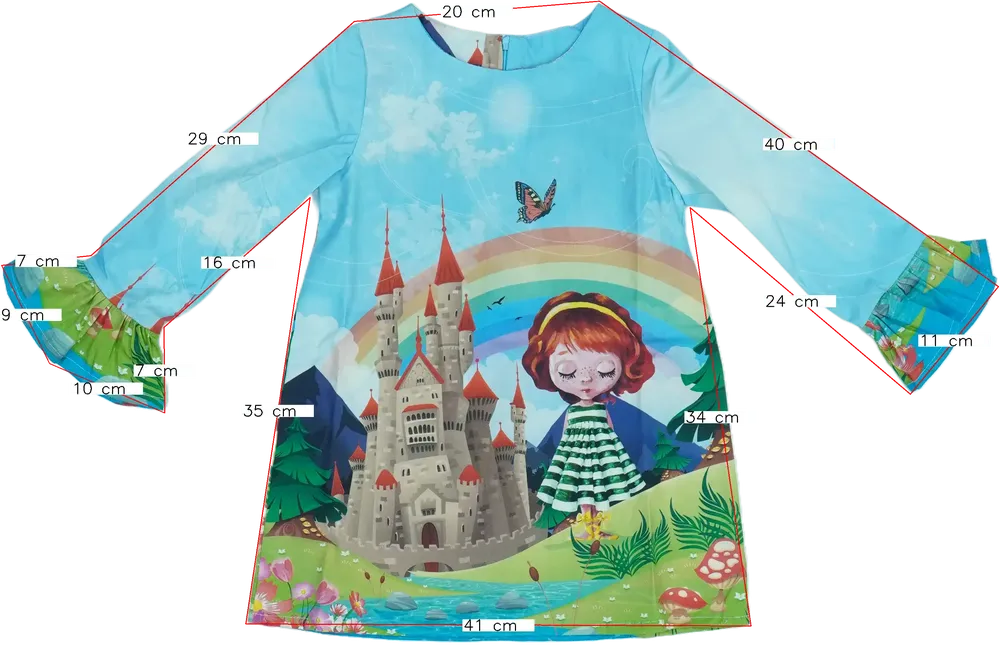 Kék Rosalita Tunika EU 104 / UK 4 év / US 4T/XS