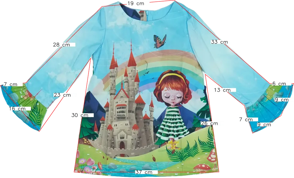 Kék Rosalita Tunika EU 92 / UK 2 év / US 2T