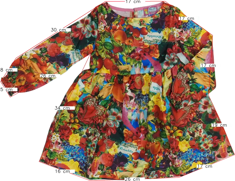 Többszínű Rosalita Ruha EU 104 / UK 4 év / US 4T/XS