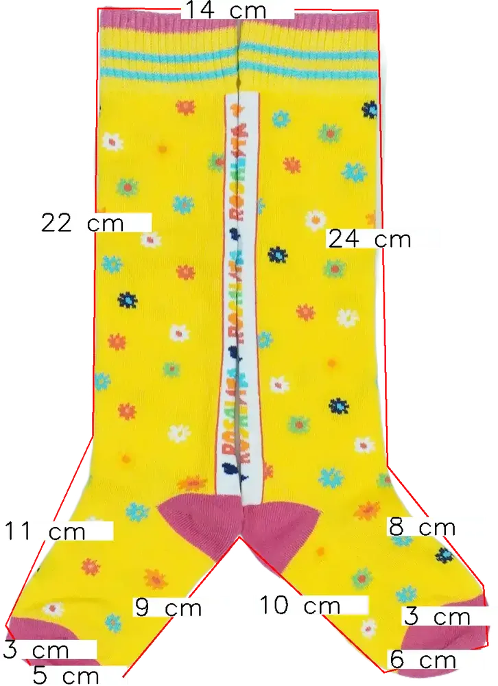 Sárga Rosalita Térdzokni EU 28