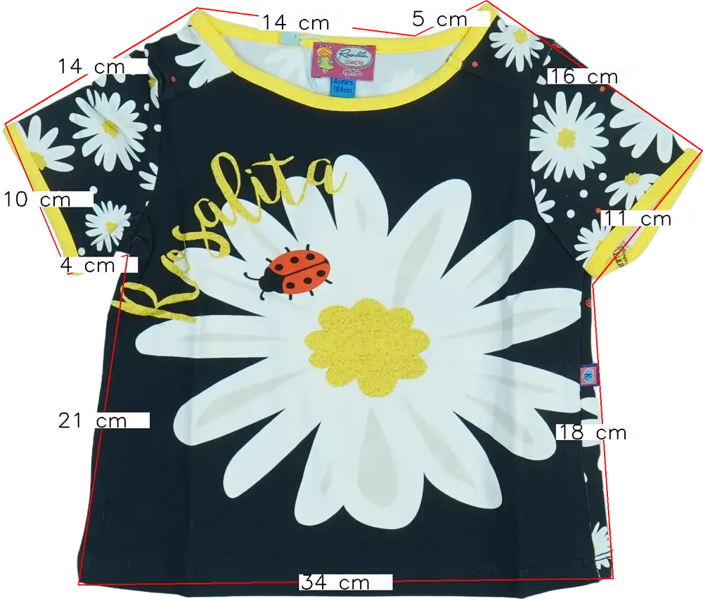 Kék Rosalita Tunika EU 104 / UK 4 év / US 4T/XS