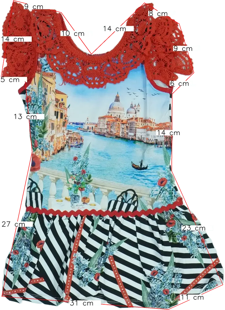 Piros Rosalita Ruha EU 104 / UK 4 év / US 4T/XS