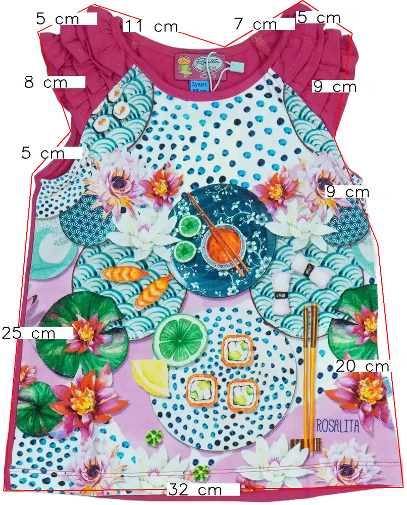 Rózsaszín Rosalita Tunika EU 98 / UK 3 év / US 3T