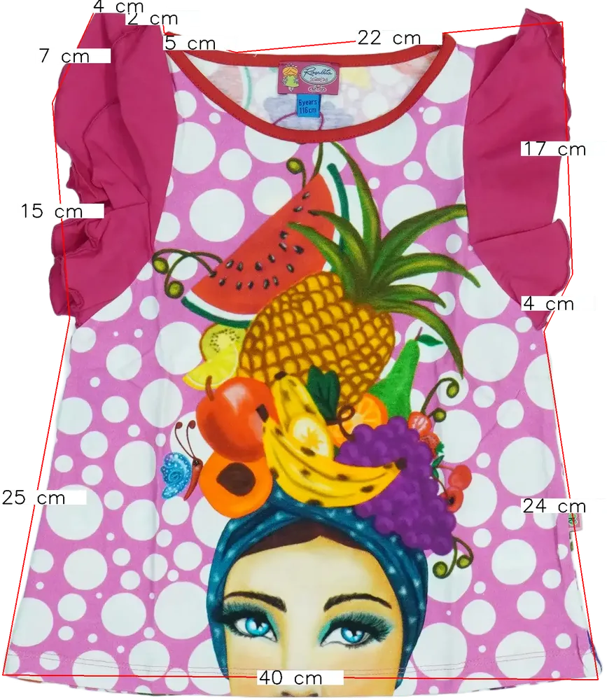 Rózsaszín Rosalita Tunika EU 116 / UK 6 év / US 6 év/S