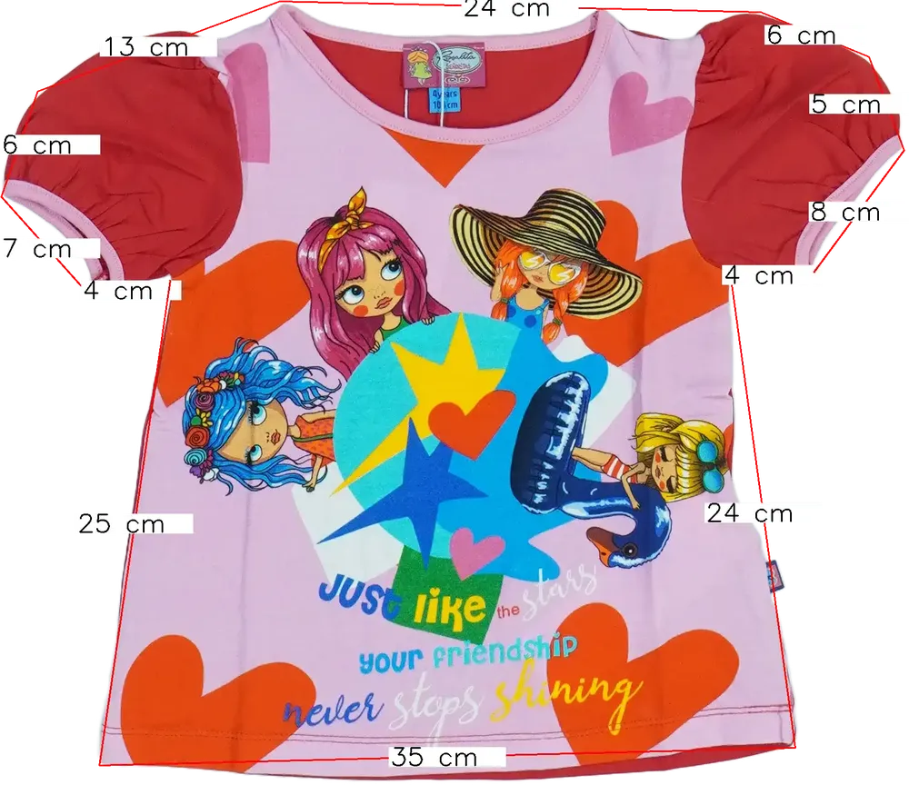 Piros Rosalita Tunika EU 104 / UK 4 év / US 4T/XS