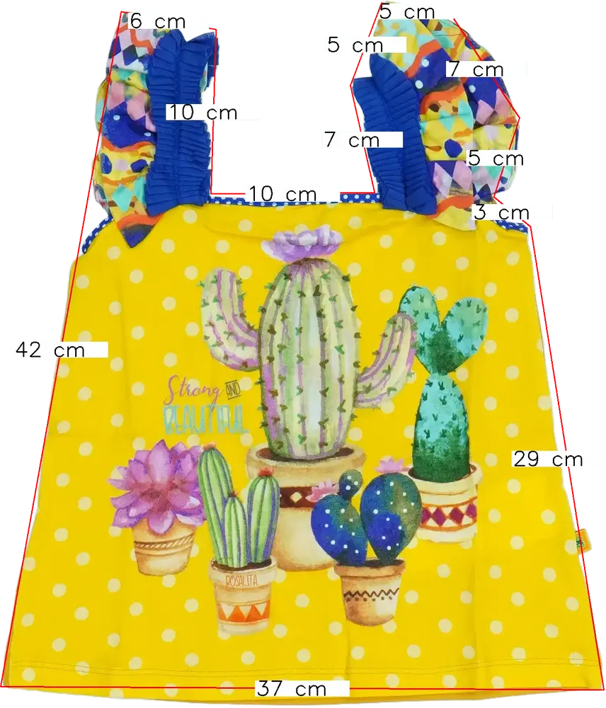 Sárga Rosalita Tunika EU 104 / UK 4 év / US 4T/XS