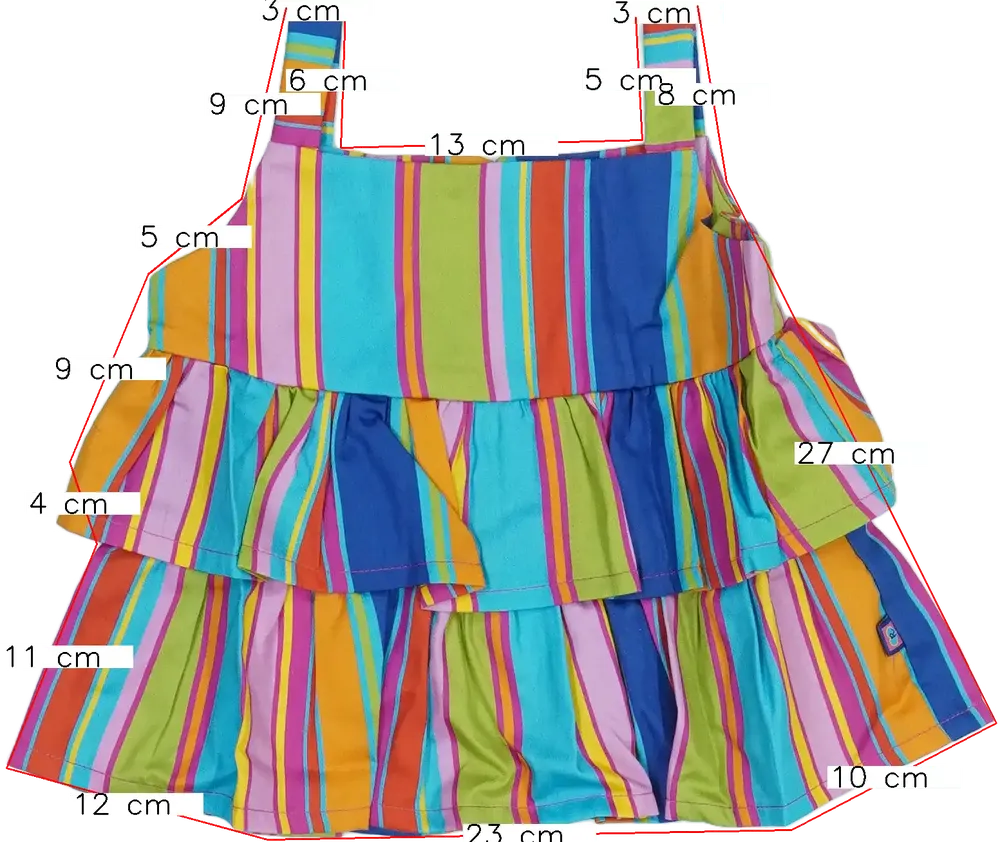 Többszínű Rosalita Tunika EU 110 / UK 5 év / US 5 év/XS