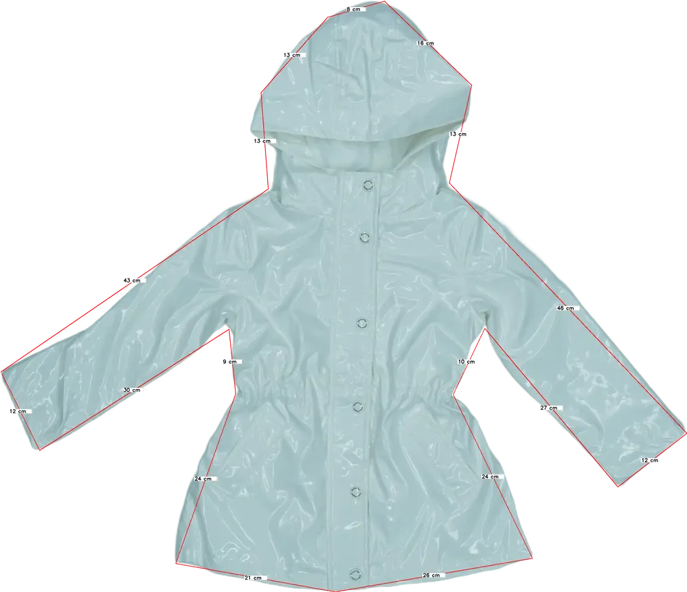Fehér Rosalita Esőkabát EU 110 / UK 5 év / US 5 év/XS