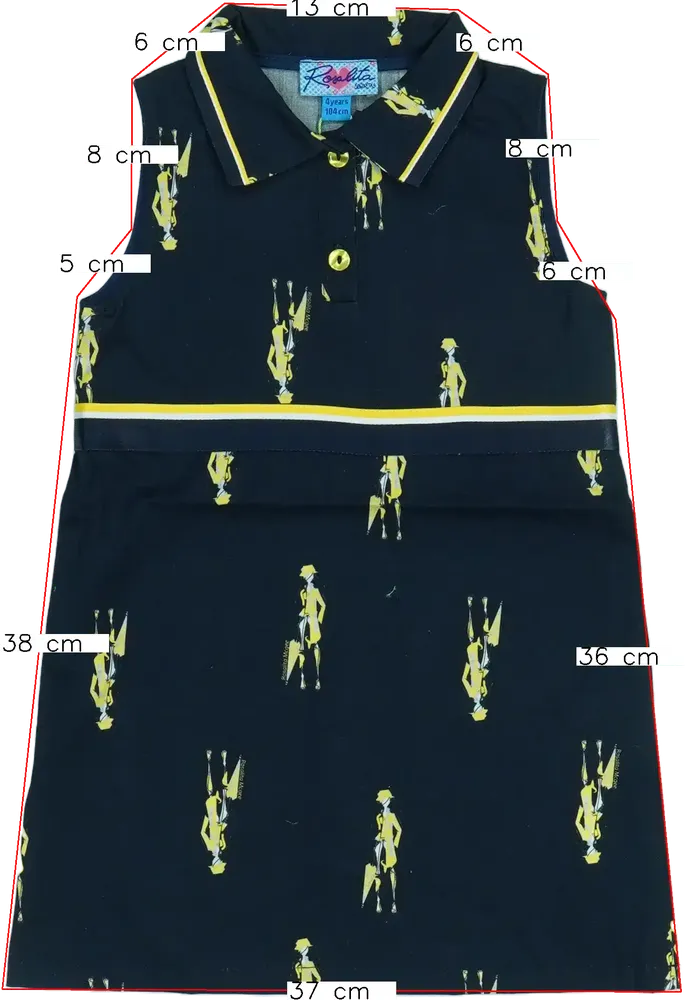 Fekete Rosalita Ruha EU 104 / UK 4 év / US 4T/XS