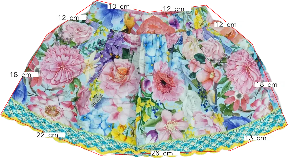 Többszínű Rosalita Szoknya EU 104 / UK 4 év / US 4T/XS