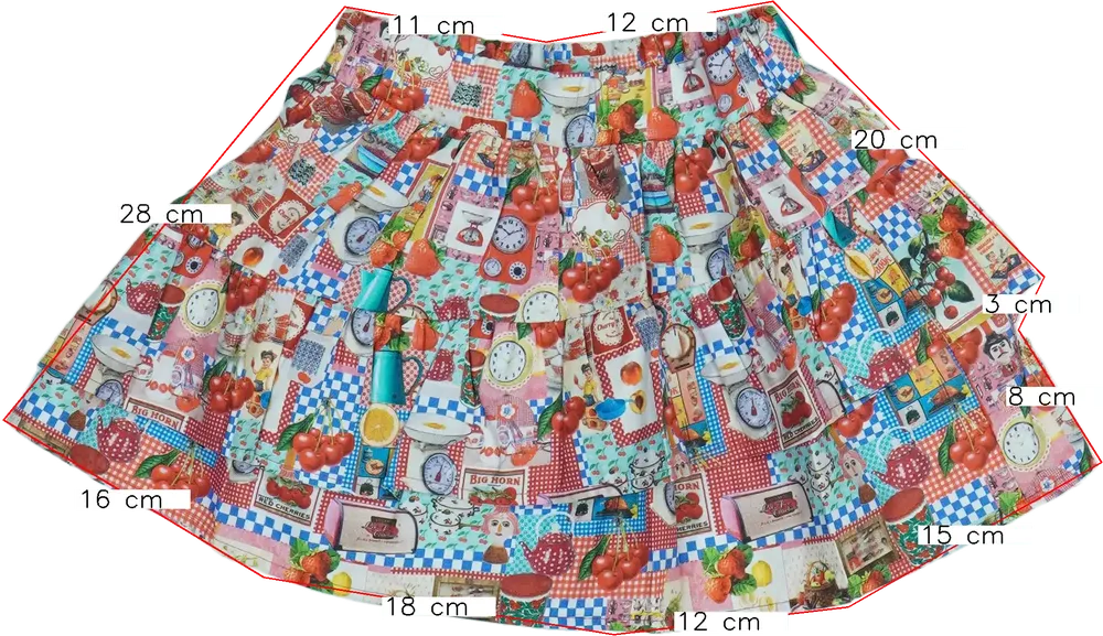 Többszínű Rosalita Szoknya EU 104 / UK 4 év / US 4T/XS