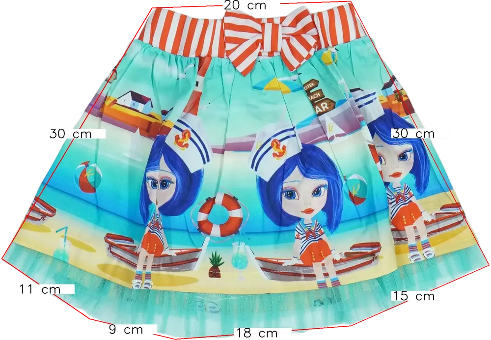 Többszínű Rosalita Szoknya EU 104 / UK 4 év / US 4T/XS