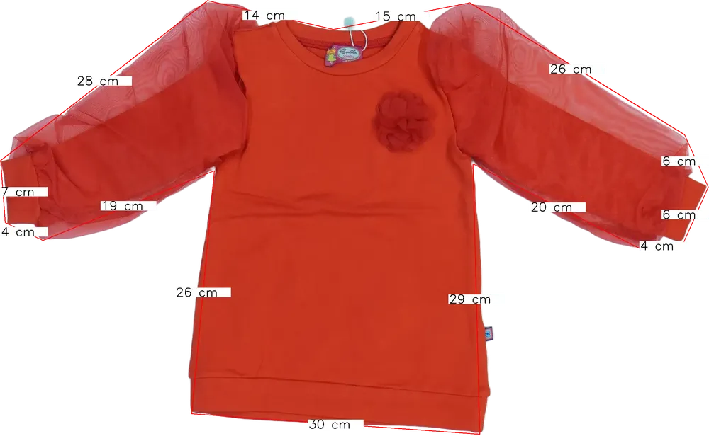 Piros Rosalita Pulóver EU 98 / UK 3 év / US 3T