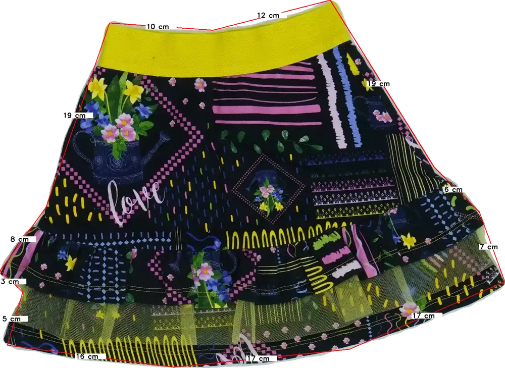 Többszínű Rosalita Szoknya EU 104 / UK 4 év / US 4T/XS