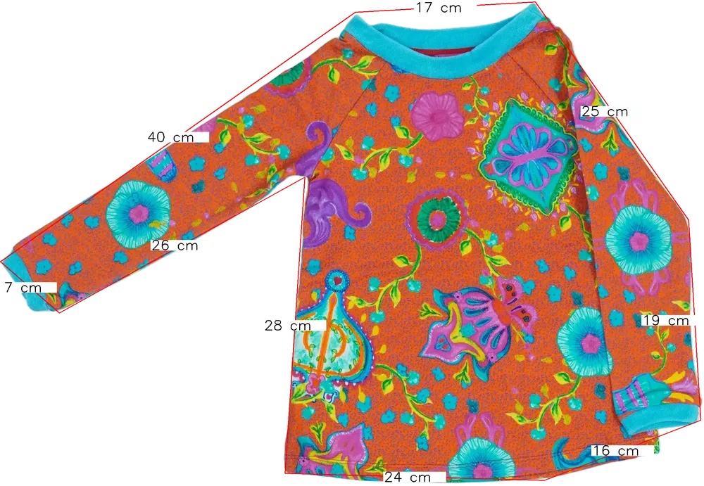 Piros Rosalita Hosszú ujjú felső EU 98 / UK 3 év / US 3T