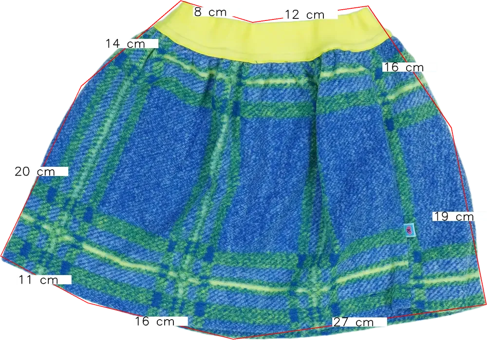 Kék Rosalita Szoknya EU 140 / UK 10 év / US 10 év/L