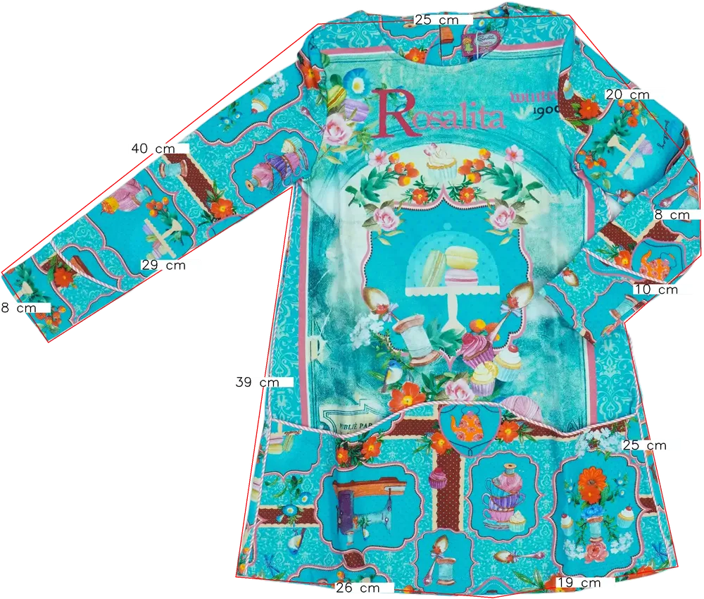 Kék Rosalita Ruha EU 110 / UK 5 év / US 5 év/XS