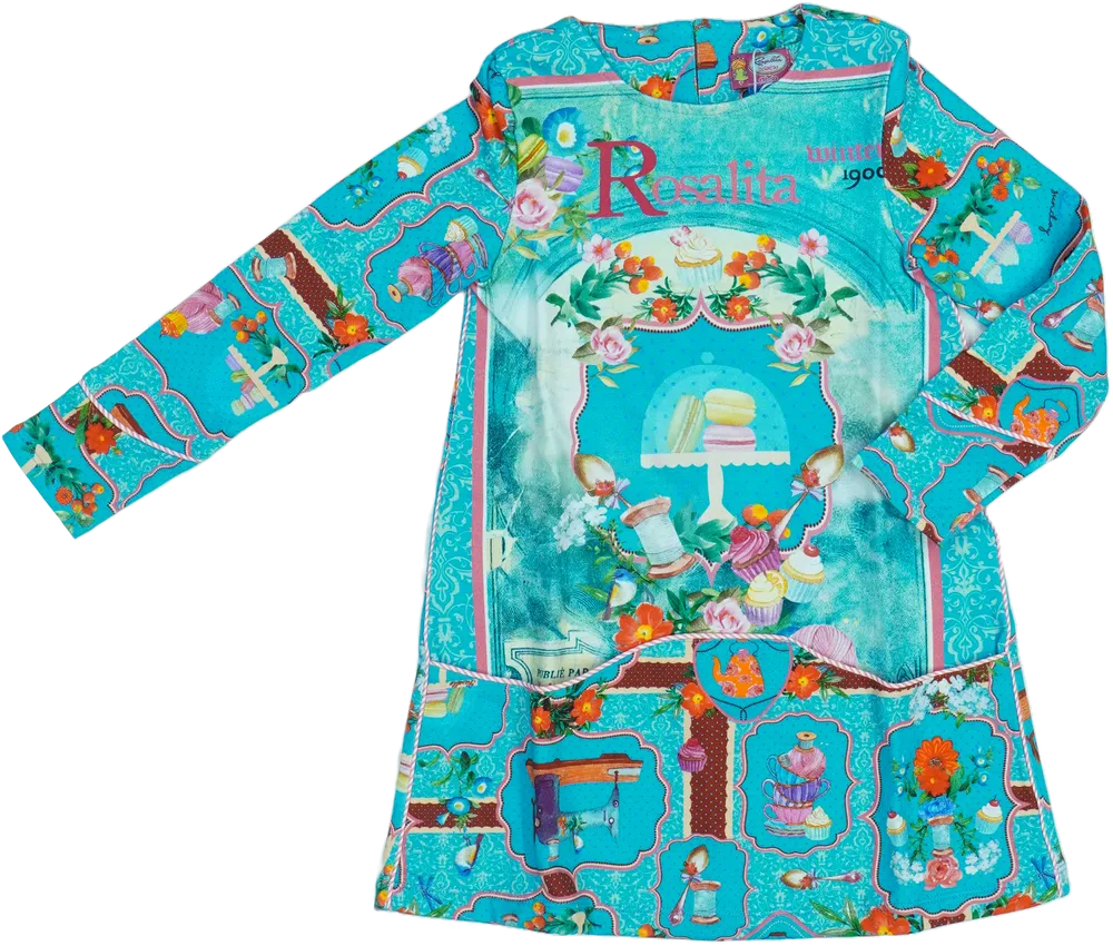 Kék Rosalita Ruha EU 110 / UK 5 év / US 5 év/XS