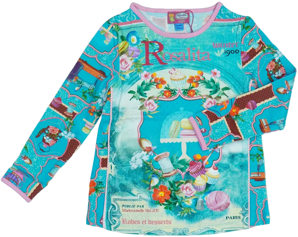 Kék Rosalita Hosszú ujjú felső EU 104 / UK 4 év / US 4T/XS