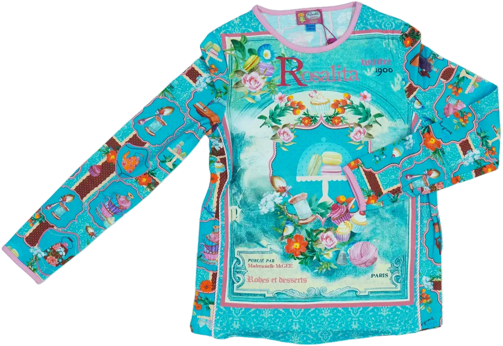 Kék Rosalita Hosszú ujjú felső EU 140 / UK 10 év / US 10 év/L