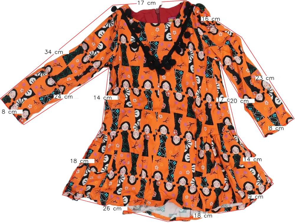 Sárga (narancs) Rosalita Tunika EU 98 / UK 3 év / US 3T