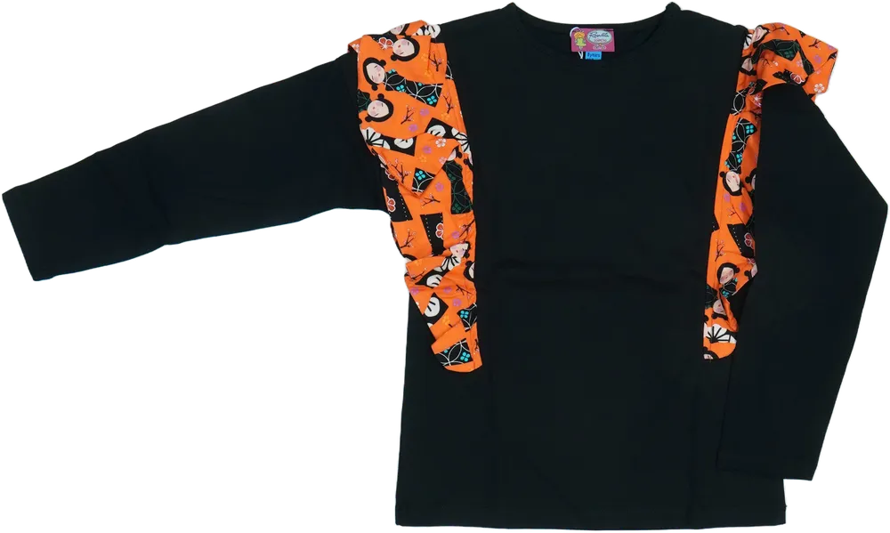 Fekete Rosalita Hosszú ujjú felső EU 128 / UK 8 év / US 8 év/M