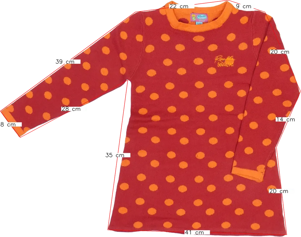 Piros Rosalita Ruha EU 110 / UK 5 év / US 5 év/XS