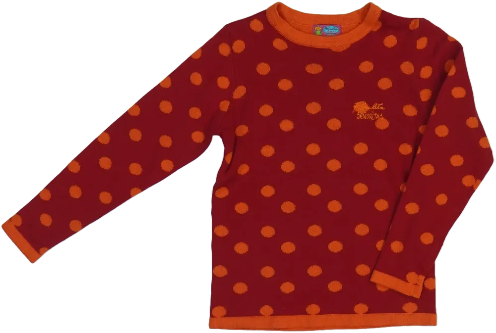 Piros Rosalita Kötött pulcsi EU 116 / UK 6 év / US 6 év/S