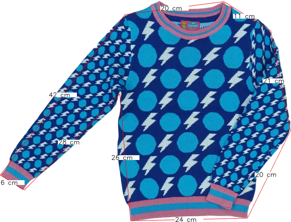 Kék Rosalita Kötött pulcsi EU 104 / UK 4 év / US 4T/XS