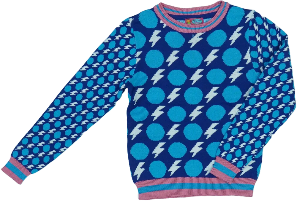 Kék Rosalita Kötött pulcsi EU 110 / UK 5 év / US 5 év/XS