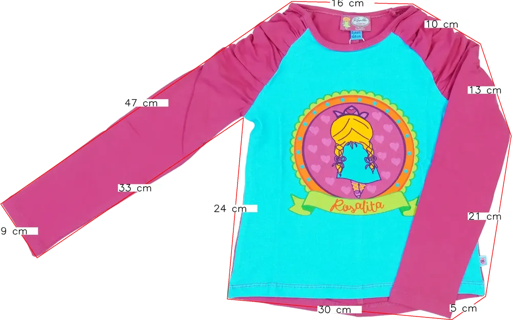 Kék Rosalita Hosszú ujjú felső EU 104 / UK 4 év / US 4T/XS
