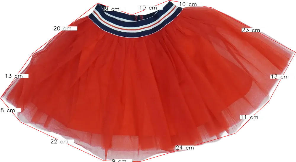 Piros Rosalita Szoknya EU 104 / UK 4 év / US 4T/XS