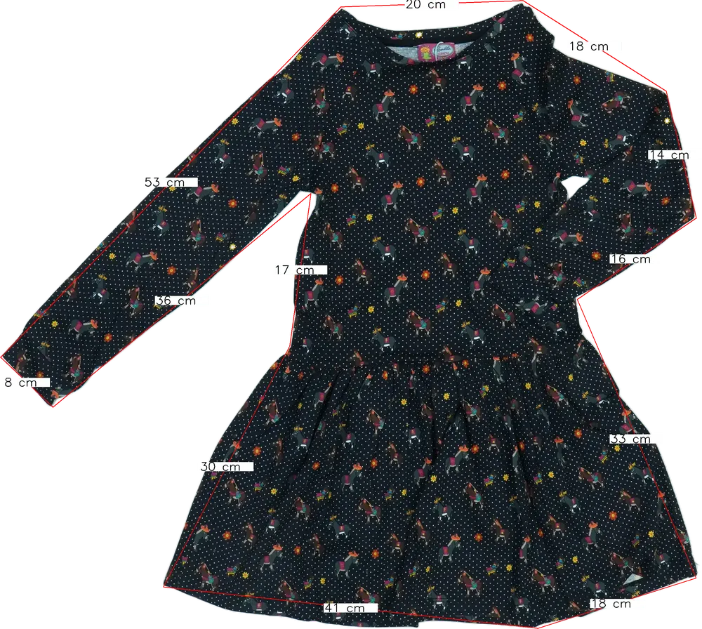 Fekete Rosalita Ruha EU 128 / UK 8 év / US 8 év/M