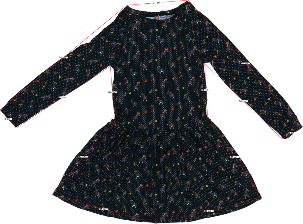 Fekete Rosalita Ruha EU 140 / UK 10 év / US 10 év/L