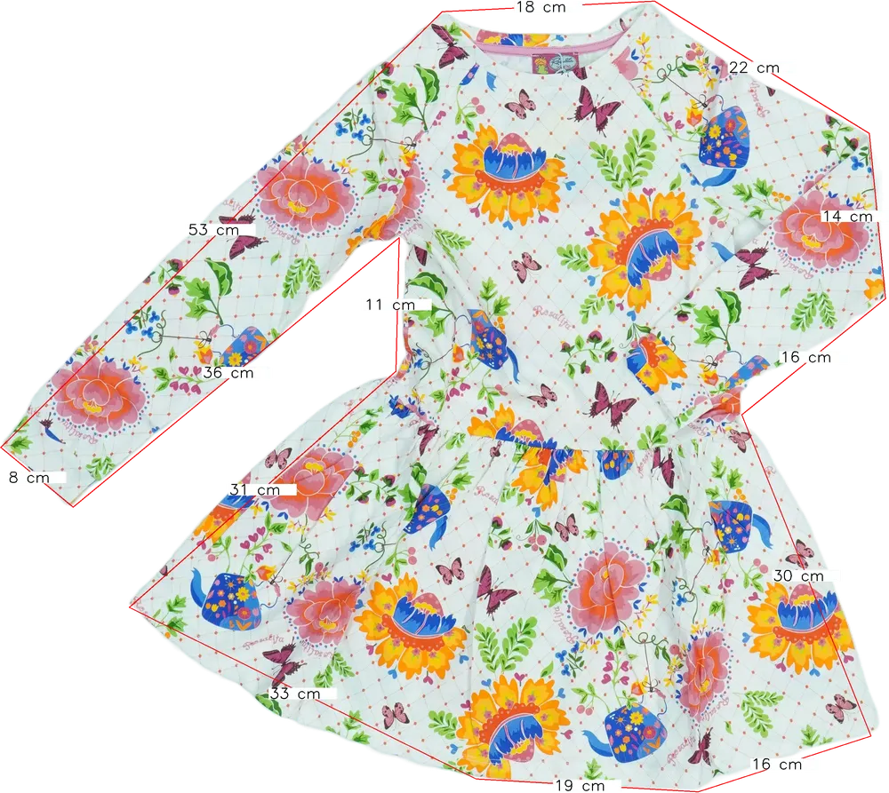 Fehér Rosalita Ruha EU 128 / UK 8 év / US 8 év/M