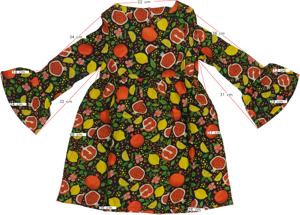 Többszínű Rosalita Ruha EU 140 / UK 10 év / US 10 év/L