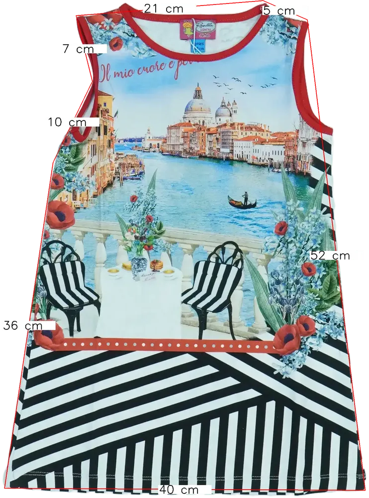 Kék Rosalita Tunika EU 104 / UK 4 év / US 4T/XS