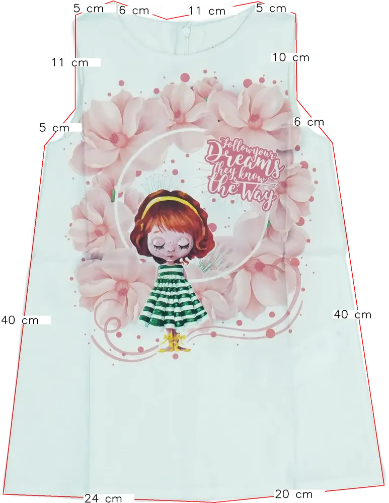 Fehér Rosalita Ruha EU 116 / UK 6 év / US 6 év/S