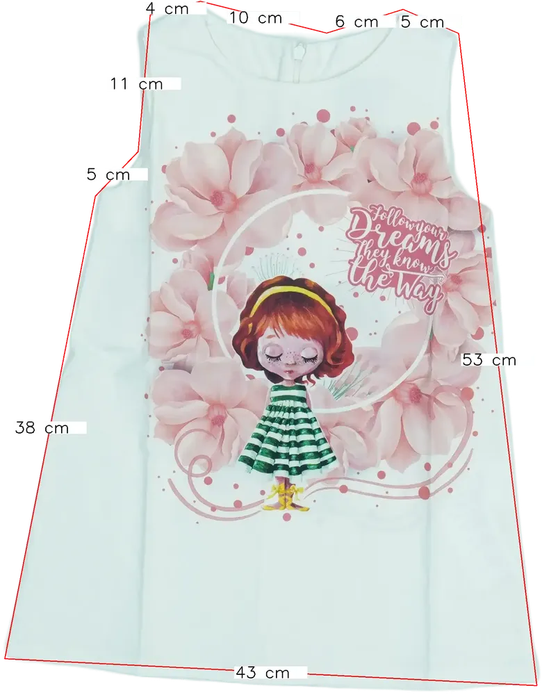 Fehér Rosalita Ruha EU 110 / UK 5 év / US 5 év/XS