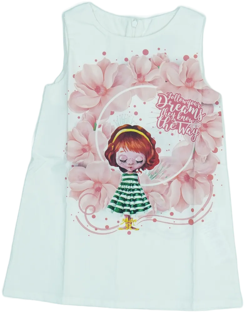 Fehér Rosalita Ruha EU 110 / UK 5 év / US 5 év/XS