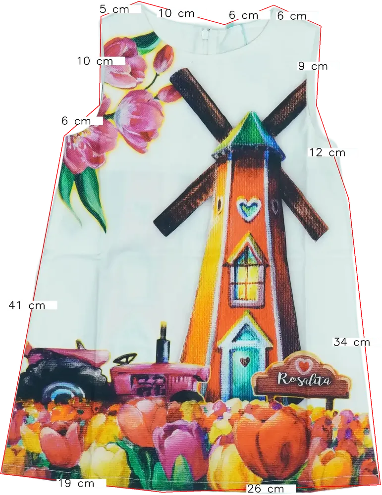 Fehér Rosalita Ruha EU 116 / UK 6 év / US 6 év/S