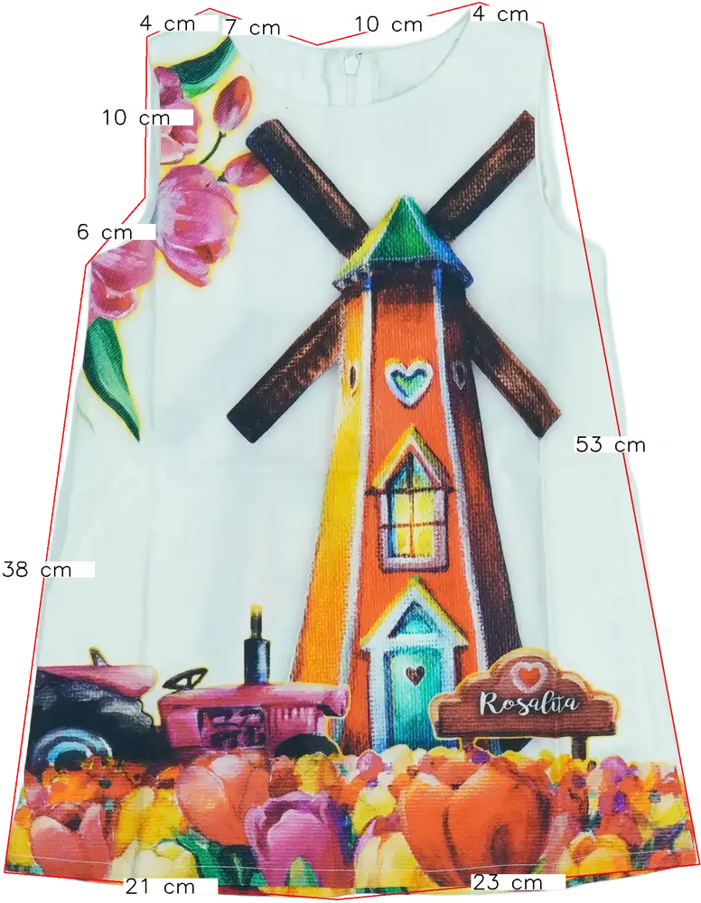 Fehér Rosalita Ruha EU 110 / UK 5 év / US 5 év/XS