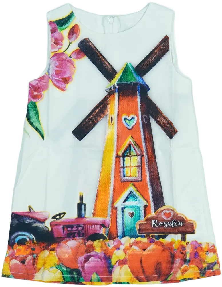 Fehér Rosalita Ruha EU 110 / UK 5 év / US 5 év/XS