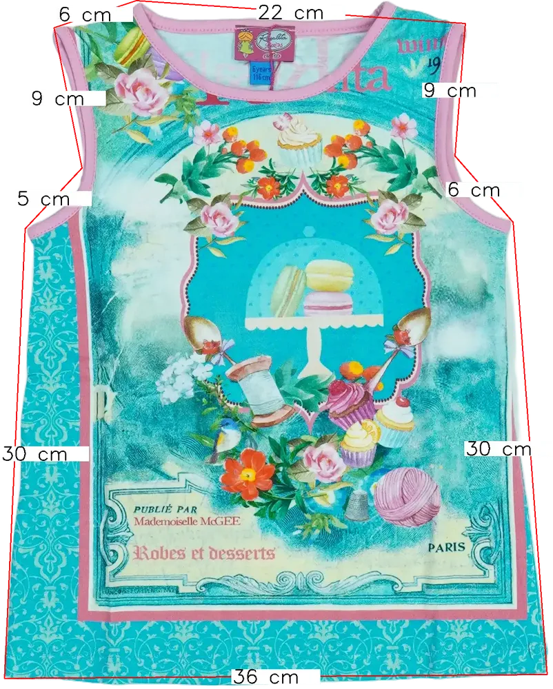 Kék Rosalita Tunika EU 116 / UK 6 év / US 6 év/S