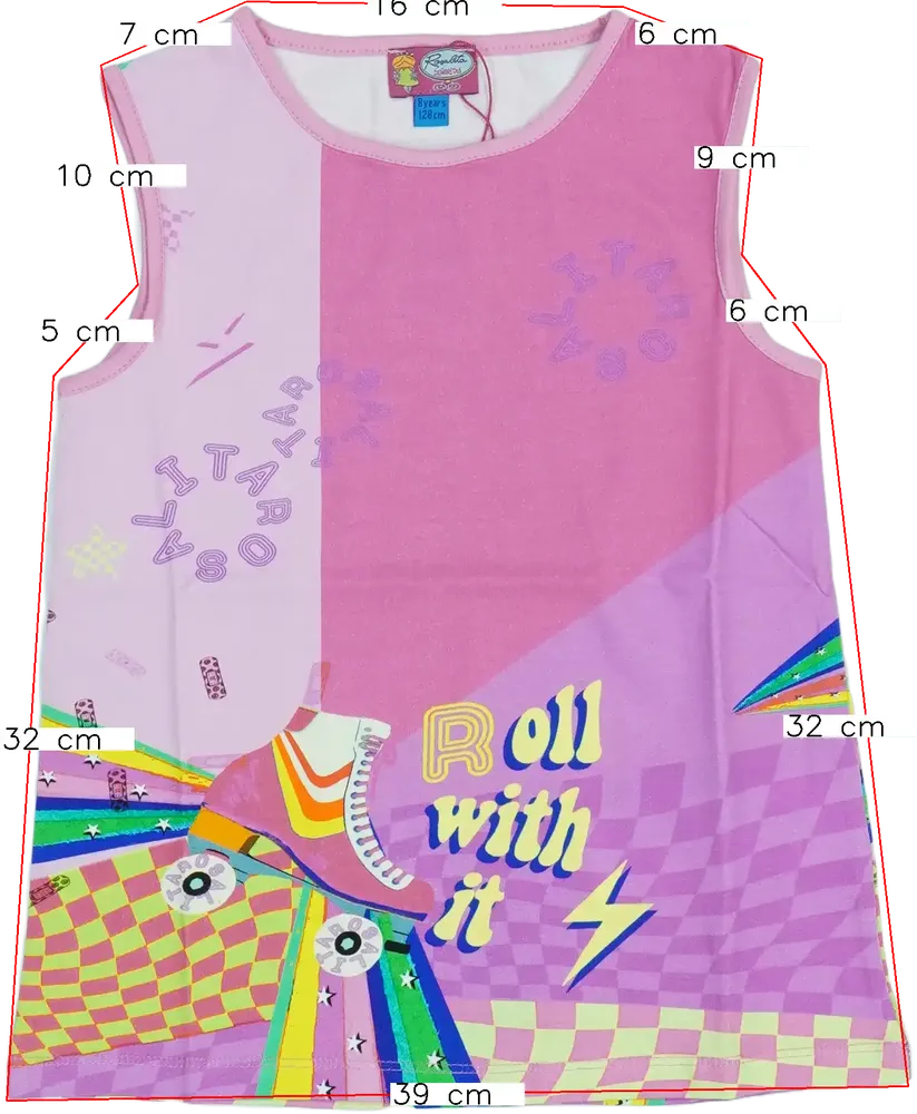 Többszínű Rosalita Tunika EU 128 / UK 8 év / US 8 év/M