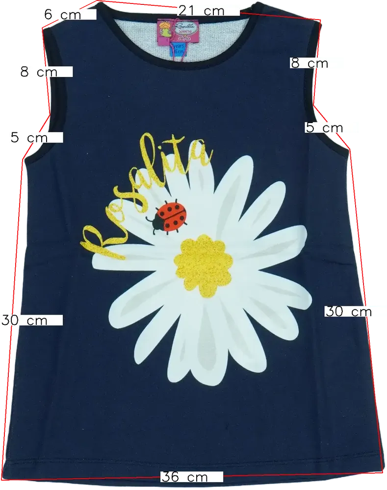 Kék Rosalita Tunika EU 116 / UK 6 év / US 6 év/S