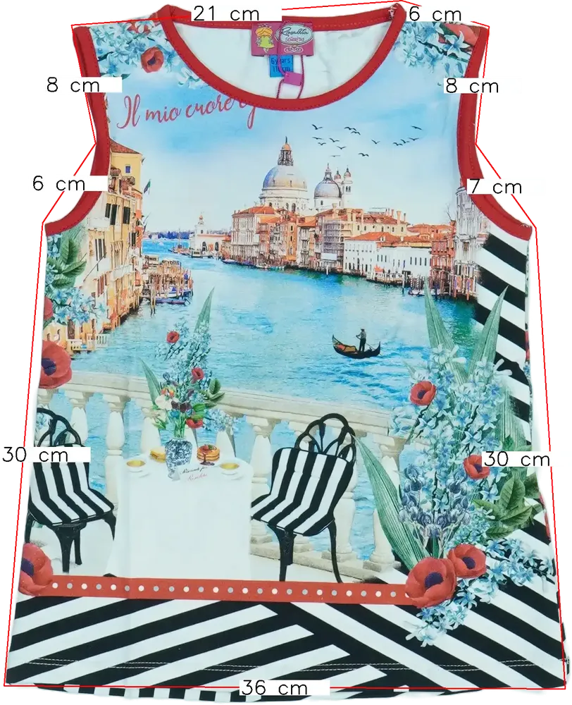 Kék Rosalita Tunika EU 116 / UK 6 év / US 6 év/S