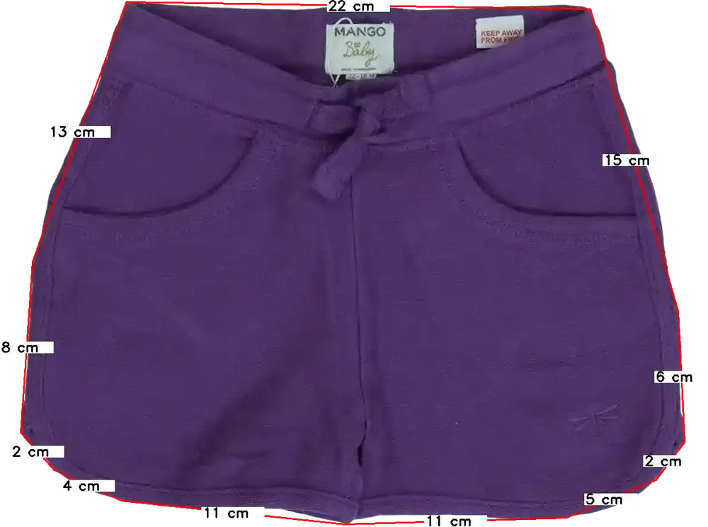 Lila Mango Rövidnadrág EU 86 / UK 12-18 hónap / US 18 hónap