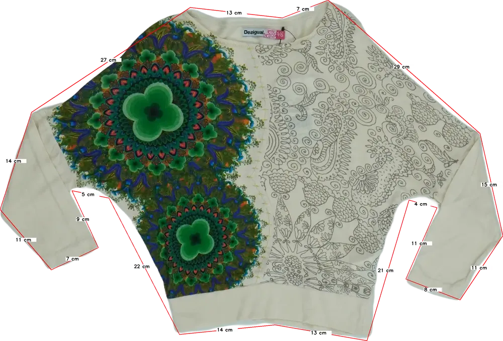 Barna Desigual Hosszú ujjú felső EU 116 / UK 6 év / US 6 év/S